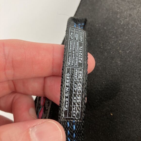 Teva Women's Olowahu Flip-Flop Size 7 Gray Pink Teal - Picture 5 of 7